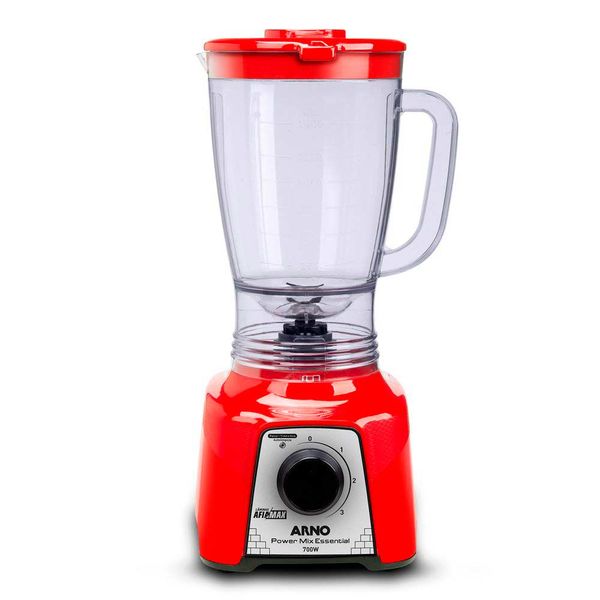 Liquidificador Arno Power Mix Essential Vermelho LQ18 220V Liquidificador Arno Power Mix Essential Vermelho LQ18 220V