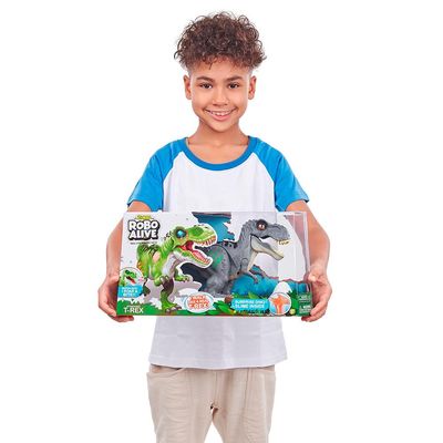 Dinossauro Robo Alive Ataque do T-Rex - Cinza