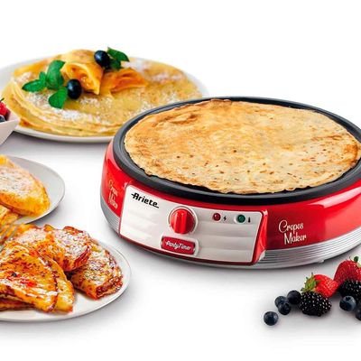 Máquina para crepes Ariete 202 Retrô Party Time vermelha 1000w 220 volts