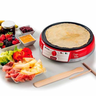 Máquina para crepes Ariete 202 Retrô Party Time vermelha 1000w 220 volts