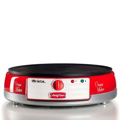 Máquina para crepes Ariete 202 Retrô Party Time vermelha 1000w 220 volts