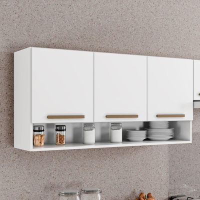Armário Aéreo New 3 Portas Arte Móveis Branco