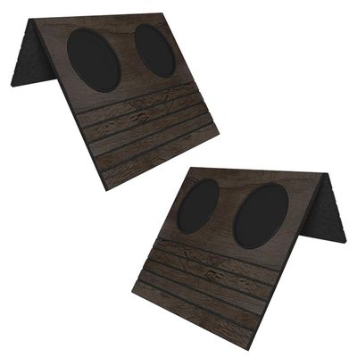 Kit 02 Esteiras Bandeja Com Suporte Para Copos Para Sofá MDF Tabaco - Gran Belo