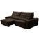 Sofá Retrátil Reclinável Para Sala 4 Lugares 290cm Nebrasca F04 Veludo Marrom Escuro - Lyam Decor