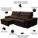 Sofá Retrátil Reclinável Para Sala 4 Lugares 290cm Nebrasca F04 Veludo Marrom Escuro - Lyam Decor