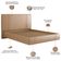 Cama Queen Flutuante Com Cabeceira 160cm Astra S04 Couríssimo Bege - Lyam Decor