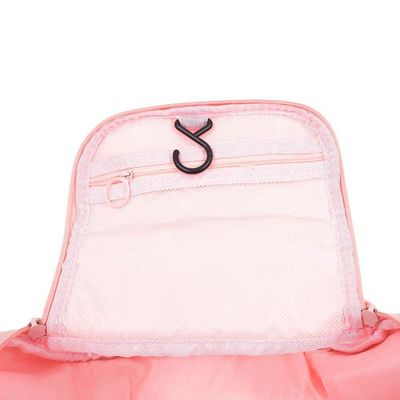 Necessaire Feminina Viagem Gancho Mala Organizadora Pendurar Rosa