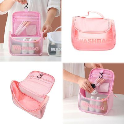 Necessaire Feminina Viagem Gancho Mala Organizadora Pendurar Rosa
