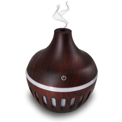 Umidificador Ultrassonico Formato Gota Rajada 200ml Mogno