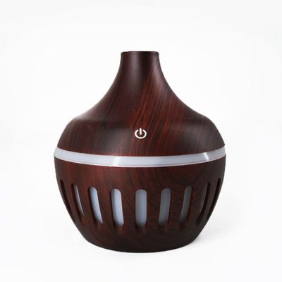 Umidificador Ultrassonico Formato Gota Rajada 200ml Mogno