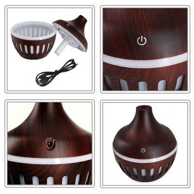 Umidificador Ultrassonico Formato Gota Rajada 200ml Mogno