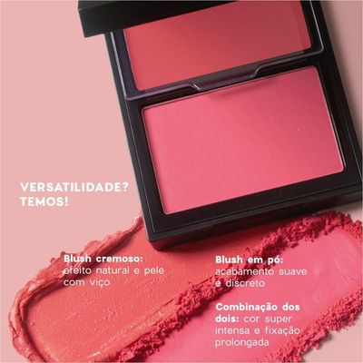 Oceane Edition Duo Blush Cremoso E Em Pó Punch Paint Rosa Pink 10,2g