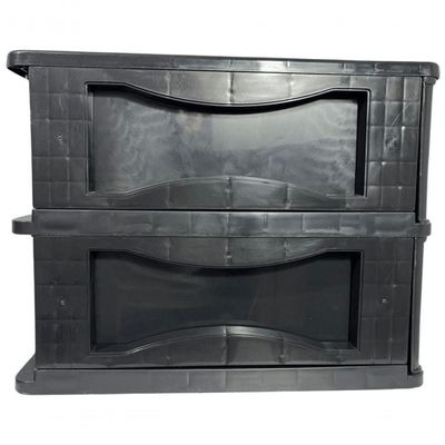 Gaveteiro Organizador 2 Gav Plasnew Resistente 1705 Preto