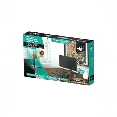 Suporte Para Monitor Articulado De Mesa 15-32" Elg T80n