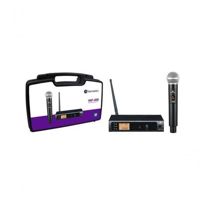 Microfone Sem Fio Harmonics Hsf-200 Simples
