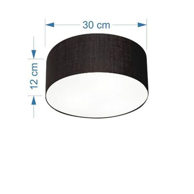 Plafon De Sobrepor Cilíndrico Sp-3010 Cúpula Cor Preto