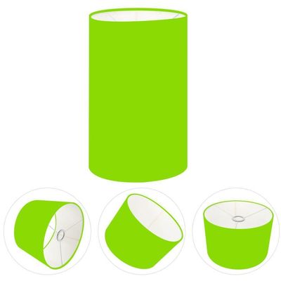 Cúpula Abajur E Luminária Cilíndrica Vivare Cp-7002 ø13x30cm - Bocal Nacional Verde-limão