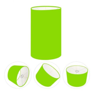 Cúpula Abajur E Luminária Cilíndrica Vivare Cp-7002 ø13x30cm - Bocal Nacional Verde-limão
