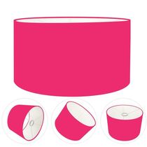 Cúpula Abajur Cilíndrica Cp-7023 ø50x21cm Rosa Pink