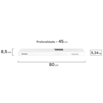 Depurador de Ar Continental Slim 80cm  Branco (DC80B) 127V