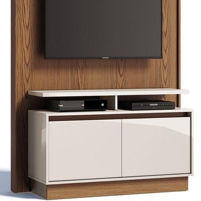 Estante Home Theater Fit Freijó Off White Imcal
