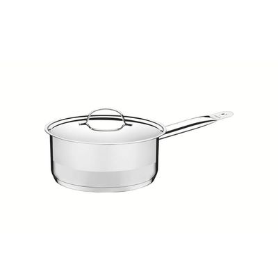 Panela Tramontina Professional Aço Inox 1,4 L Com Tampa Plana E Fundo Triplo 16 Cm