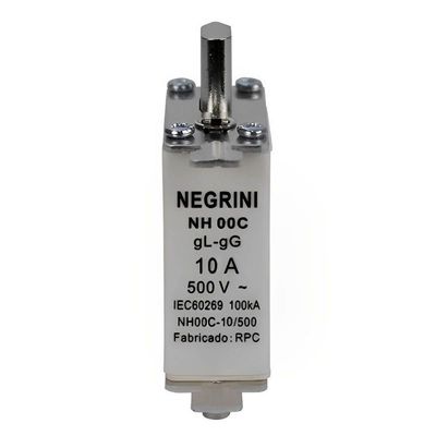 Fusível Nh00c 10a X 500 Volts - Nh-00c-10-500 - Negrini