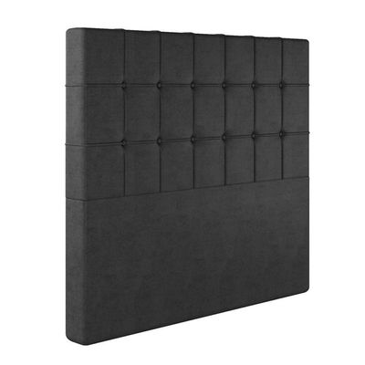 Cabeceira Estofada Solteiro 90 Cm Turmalina Veludo Preto