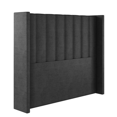 Cabeceira Estofada Queen 160 Cm Turquesa Veludo Preto