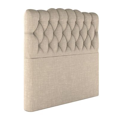 Cabeceira Estofada Queen 160 Cm Prisma Linho Bege