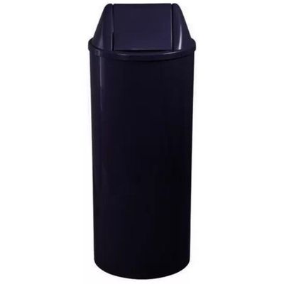 Lixeira De Plástico Preta 80x32cm Com Tampa Vai Vem 50 Litros - Eb27p - Jsn