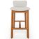 Kit 06 Banquetas Alta Para Cozinha Sala de Jantar Bar Dara L02 Bouclê Cru - Lyam Decor
