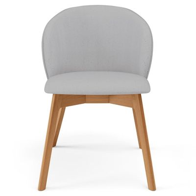 Kit 02 Cadeiras de Jantar e Estar Living Estofada Mia L02 Linho Cinza - Lyam Decor