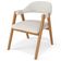 Kit 02 Cadeiras de Jantar e Estar Living Estofada Nadja L02 Bouclê Cru - Lyam Decor