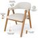 Kit 02 Cadeiras de Jantar e Estar Living Estofada Nadja L02 Bouclê Cru - Lyam Decor