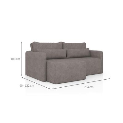 Sofá 3 Lugares Retrátil e Reclinável Bogotá Tellaio Rivera Cinza 204 cm