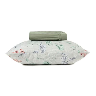 Jogo Cama Solteiro Malha Fio Penteado 2 Pcs Altenburg Branco