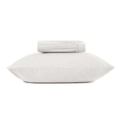 Jogo Cama Solteiro Malha Fio Penteado 2 Pcs Altenburg Branco