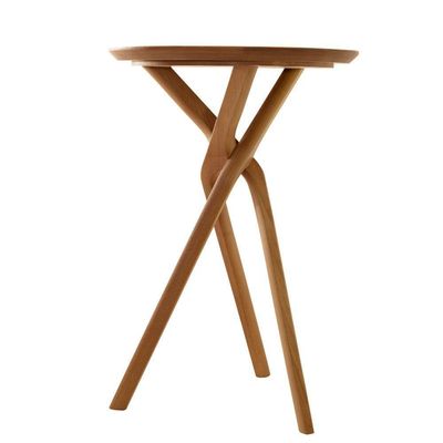 Mesa Bistro Ballare Tampo Redondo 60cm Moderna Mobília Imbuia Natural