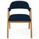 Kit 02 Cadeiras de Jantar e Estar Living Estofada Nadja L02 Suede Azul Marinho - Lyam Decor
