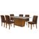 Mesa Sala De Jantar Aida 180cm E 6 Cadeiras Melissa Moderna Vel. Marrom/off White/imbuia