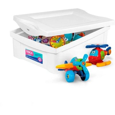Organizador De Plástico Branco 13,5 Litros - Or21067 - Ordene