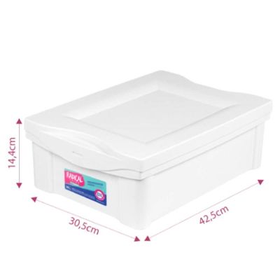 Organizador De Plástico Branco 13,5 Litros - Or21067 - Ordene