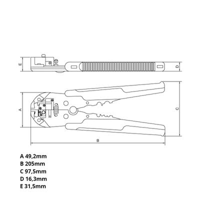 Alicate Desencapador de Fios Automático 8'' Tramontina PRO