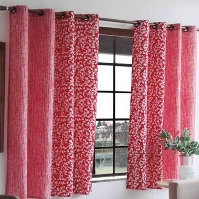 Cortina Quarto Sala 2,0x1,80m Alice Linha Combinada Sultan Vermelho