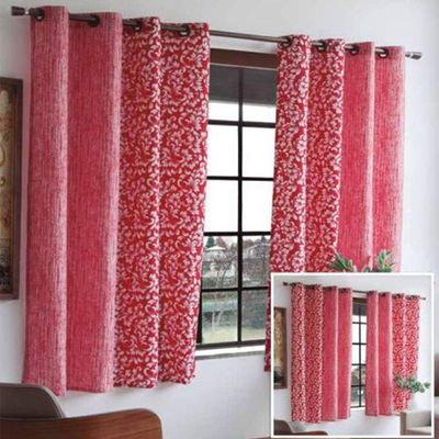 Cortina Quarto Sala 2,0x1,80m Alice Linha Combinada Sultan Vermelho