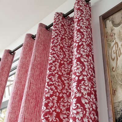 Cortina Quarto Sala 2,0x1,80m Alice Linha Combinada Sultan Vermelho