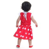 Fantasia Vestido Minnie Bebe Vermelho - Tamanho M (18 meses) - 922014- Sulamericana