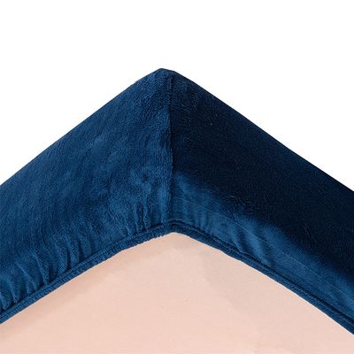 Jogo de Lençol Queen em Manta Plush 3 Peças - Marinho - 100% Poliéster