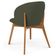 Cadeira de Jantar e Estar Living Estofada Mia L02 Linho Verde Musgo - Lyam Decor